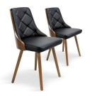 Lot de 2 chaises scandinaves bicolores Lalix - 