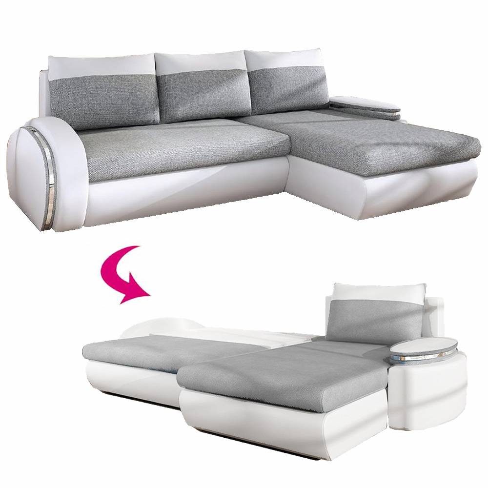 canap%25C3%25A9 d angle convertible gris et blanc en tissu et simili cuir valerya