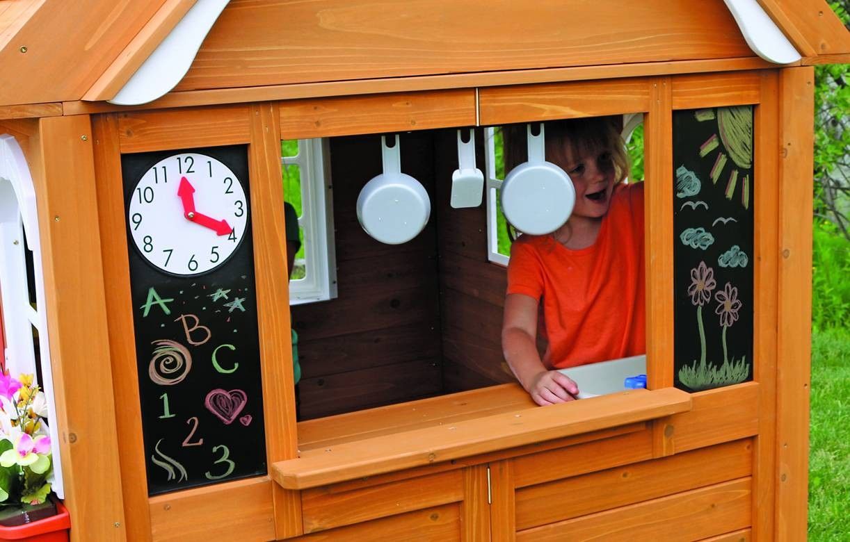 KidKraft - Maisonnette en bois cabane d'extérieur enfant Garden