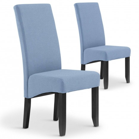 Lot de 2 chaises en tissu haut dossier - 