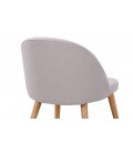 Chaise scandinave en tissu avec dossier bas Mory - Lot de 4 - 