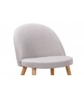 Chaise scandinave en tissu avec dossier bas Mory - Lot de 4 - 