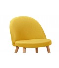 Chaise scandinave en tissu avec dossier bas Mory - Lot de 4 - 