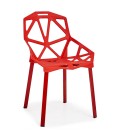 Chaise design Rouge Spider - Lot de 4 - 