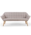 Canapé scandinave 3 places en tissu beige ZANE