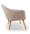 Canapé scandinave 3 places en tissu beige ZANE