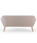 Canapé scandinave 3 places en tissu beige ZANE