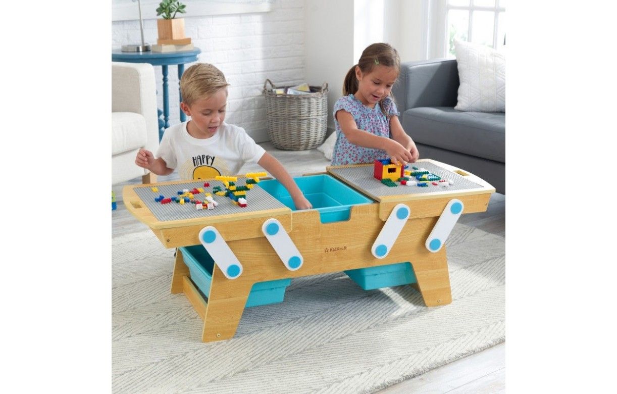 Table pour Lego avec rangement et deux chaises - Jeu d'Enfant ®