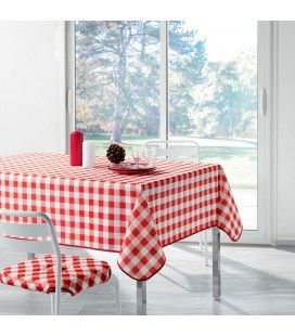 Nappe carrée 100 x 100 cm Vichy Rouge