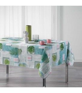 Nappe rectangle - Ananas et palmier - 150 x 240 cm - Polyester