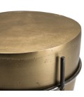 Table d'appoint ronde 54x54cm aluminium doré forme tambour DODOMA