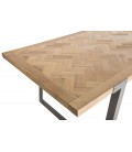 Table à manger 220x100cm Sapin et métal MADERA