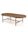 Table basse ovale 140x63cm plateau en bois de teck recyclé SULA