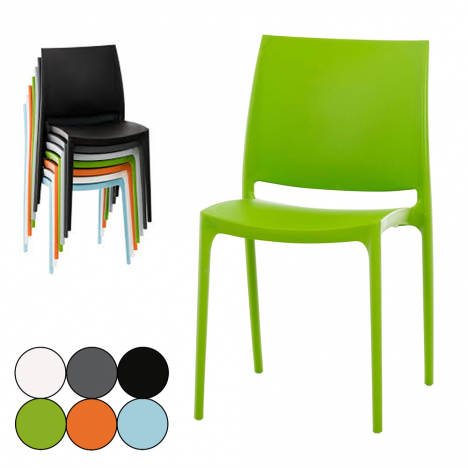 Chaise empilable pour intérieur et extérieur Medina - 6 coloris