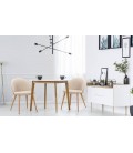 Chaise scandinave en tissu avec dossier bas Mory - Lot de 4 - 