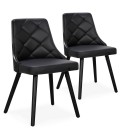 Lot de 2 chaises scandinaves bicolores Lalix - 