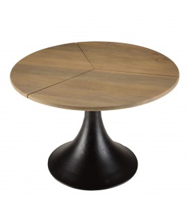 Petite table basse 65x65cm plateau en manguier massif JIM