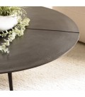 Table basse ronde 101x101cm en aluminium noir mat JIM