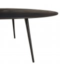 Table basse ronde 101x101cm en aluminium noir mat JIM