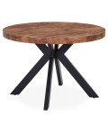 Table ronde extensible 3 rallonges en bois - 5 coloris 