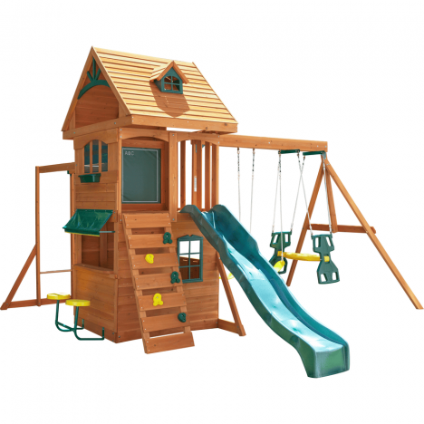 Jeux de jardin toboggan cabane et balancoires Ridgeview Kidkraft