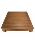 Table opium 120x120cm en bois de teck recyclé massif SULA