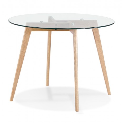 Table de chevet en bois massif sculté - 