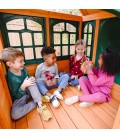 Cabane de jardin avec tobogggan balançoires et mur d'escalade Cloverdale