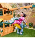 Cabane de jardin avec tobogggan balançoires et mur d'escalade Cloverdale