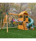 Cabane de jardin avec tobogggan balançoires et mur d'escalade Cloverdale