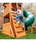 Cabane de jardin avec tobogggan balançoires et mur d'escalade Cloverdale