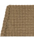 Chaises de jardin en teck et rotin avec coussin crème KODY - Lot de 2