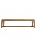 Grande table de jardin 300cm rectangle en bois de teck massif KODY