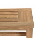 Grand ensemble de jardin 1 table 300cm et 2 bancs en bois de teck KODY