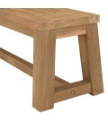 Grand ensemble de jardin 1 table 300cm et 2 bancs en bois de teck KODY