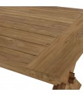 Table de jardin XXL en teck 320cm avec pieds croisés KODY