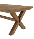 Table de jardin XXL en teck 320cm avec pieds croisés KODY