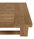 Table de jardin massive en bois de teck 220cm pieds droits KODY