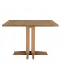 Table de jardin carrée en teck recyclé avec pied central 110cm KODY