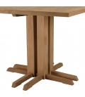 Table de jardin carrée en teck recyclé avec pied central 110cm KODY