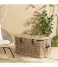 Coffre de rangement rotin kubu naturel 100cm CREAM