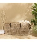 Coffre de rangement rotin kubu naturel 100cm CREAM