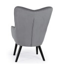 Fauteuil de style danois en tissu et pieds chene clair - 5 coloris - 