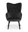 Fauteuil de style danois en tissu et pieds chene clair - 5 coloris - 