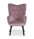 Fauteuil de style danois en tissu et pieds chene clair - 5 coloris - 