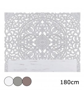 Tête de lit motifs en bois blanc gris ou marron 180 cm CONCORDIA 