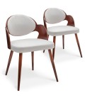 Lot de 2 chaises design scandinave Estel - 4 coloris - 