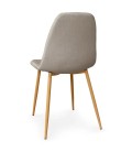 Lot de 4 chaises scandinaves beige ou gris foncé Gao - 