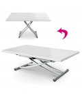 Table basse laquée relevable et dépliable Carreraia XL - 9 coloris - 