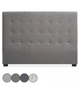 Tête de lit 160cm en tissu taupe beige ou gris Luxy - 